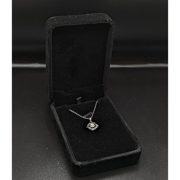 Authentic Moissanite Windmill Necklace Spring Ring Closure  925 Silver NWT - Picture 11 of 14